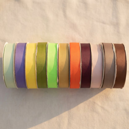 38mm Premium grosgrain ribbon Purple, Green, Yellow, Orange, Brown series