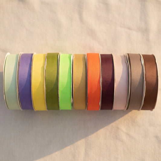 38mm Premium grosgrain ribbon Purple, Green, Yellow, Orange, Brown series