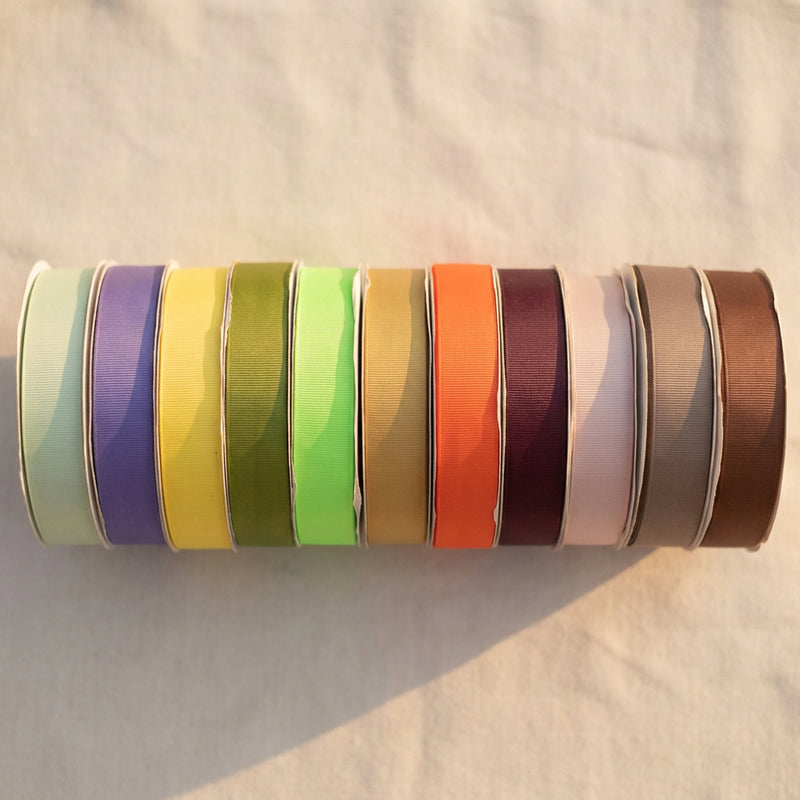 38mm Premium grosgrain ribbon Purple, Green, Yellow, Orange, Brown series
