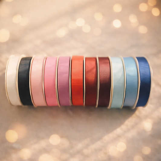 32mm Premium grosgrain ribbon Grey, Pink, Red, Blue series