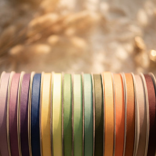 13mm Premium grosgrain ribbon Purple, Green, Yellow, Orange, Brown series