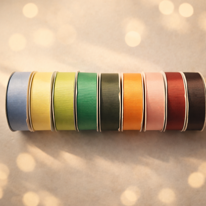 50mm Premium grosgrain ribbon Purple, Green, Yellow, Orange, Brown series