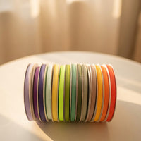 9mm Premium grosgrain ribbon Purple, Green, Yellow, Orange, Brown series