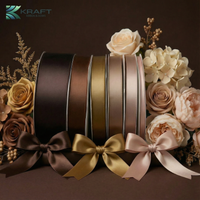 PREMIUM DOUBLE FACE SATIN RIBBON BROWN SERIES
