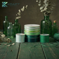 PREMIUM DOUBLE FACE SATIN RIBBON GREEN SERIES 2