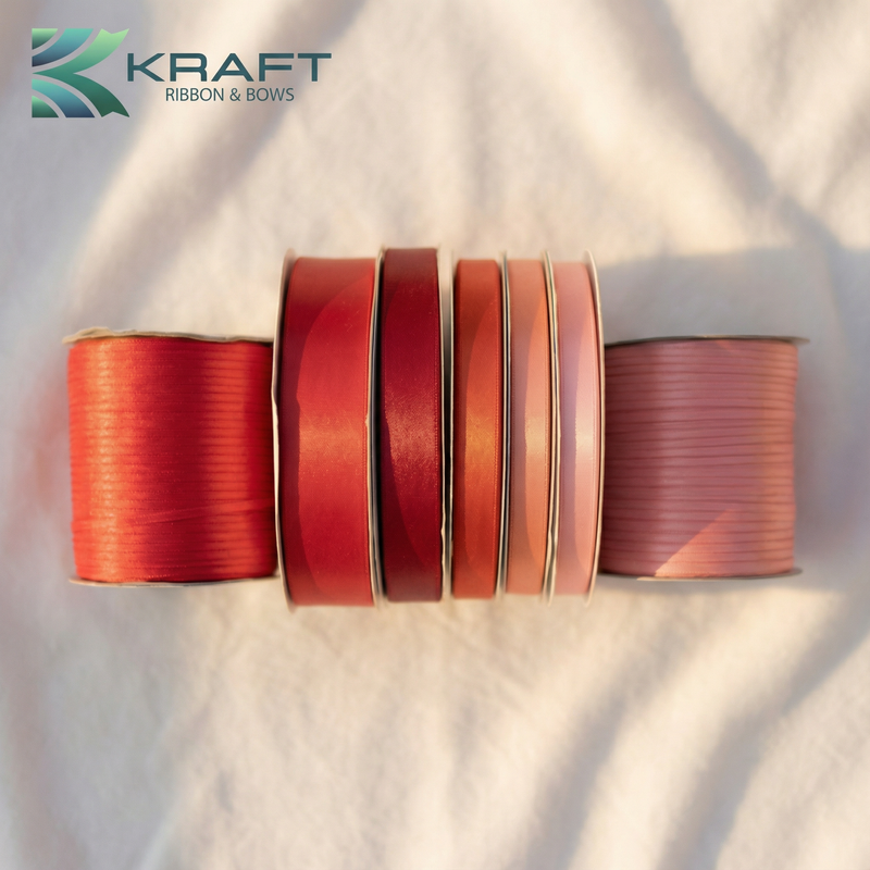 PREMIUM DOUBLE FACE SATIN RIBBON RED SERIES