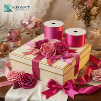 PREMIUM DOUBLE FACE SATIN RIBBON DARK PINK SERIES
