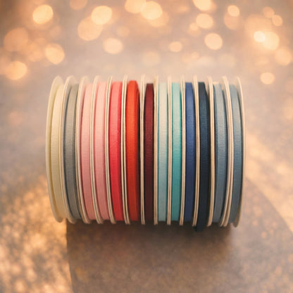 3mm Premium grosgrain ribbon Grey, Pink, Red, Blue series