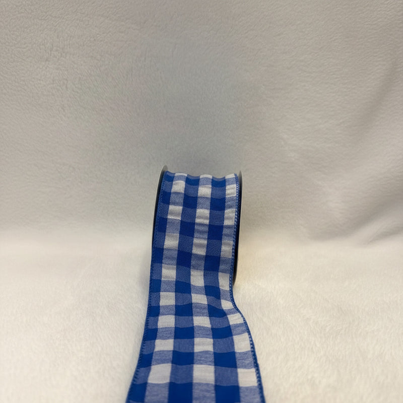Ribbon 2.5inch 63mm Colorful Plaid Wired Ribbon 10 Yards