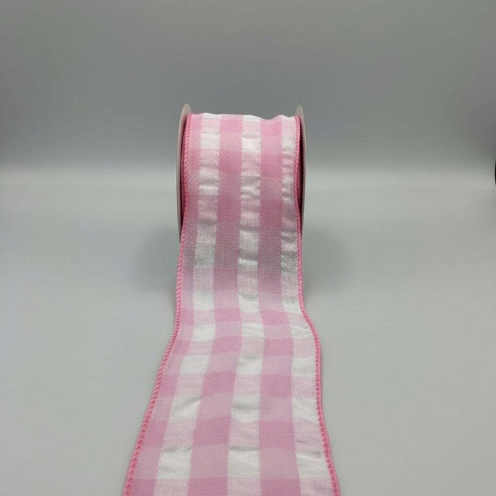Ribbon 2.5inch 63mm Colorful Plaid Wired Ribbon 10 Yards