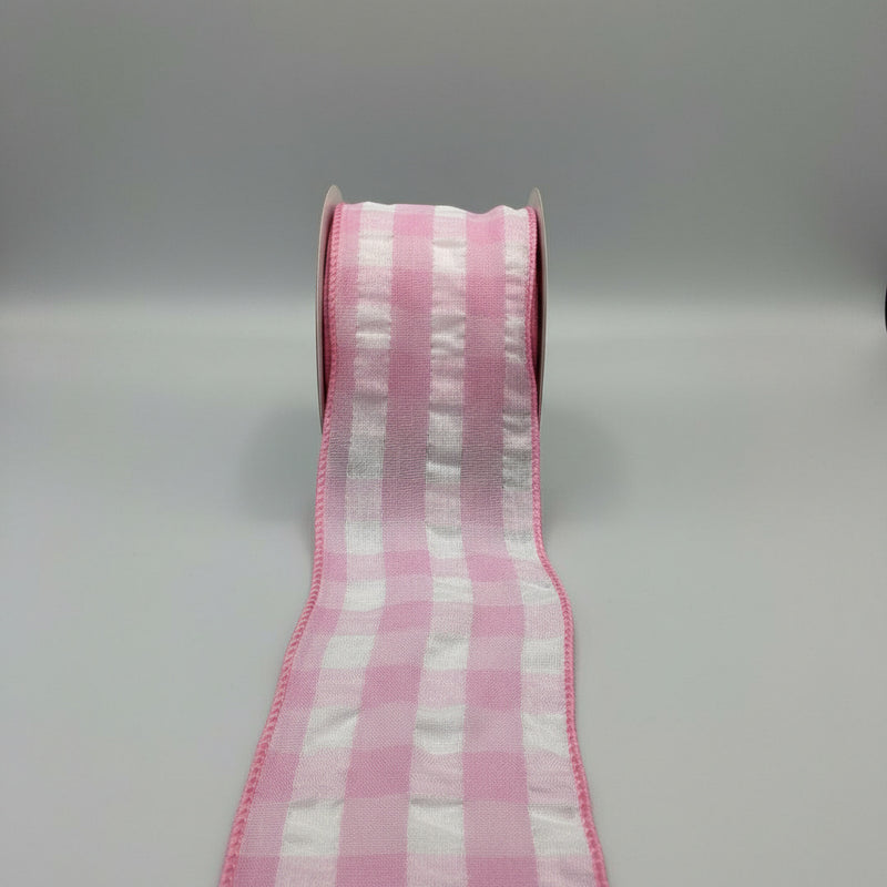 Yama Ribbon 2.5inch 63mm Colorful Plaid Wired Ribbon 10 Yards