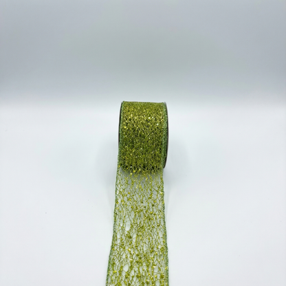 Glitter Mesh Wired Ribbon (2.5inch-63mm)10 yards