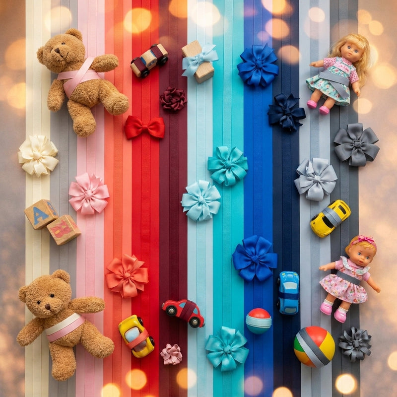 6mm Premium grosgrain ribbon Grey, Pink, Red, Blue series