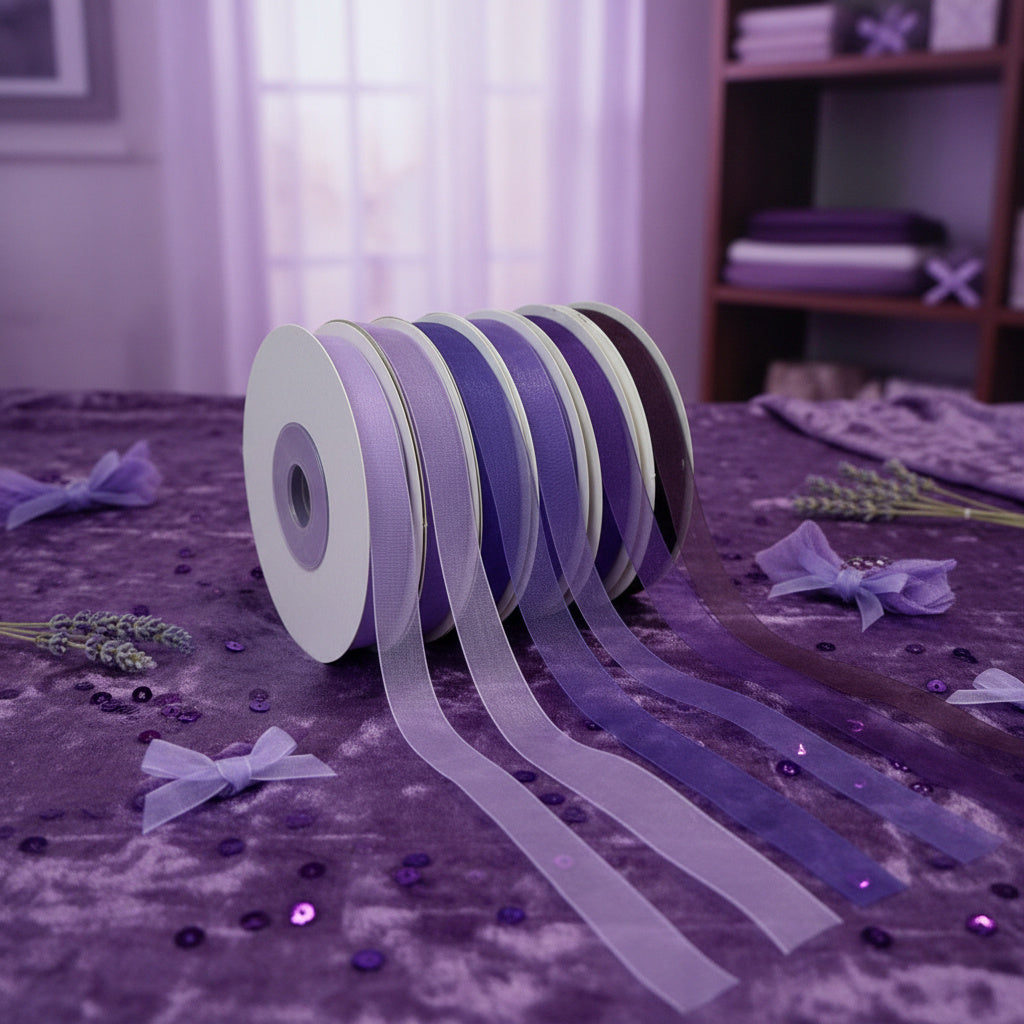 25mm Premium organza ribbon size