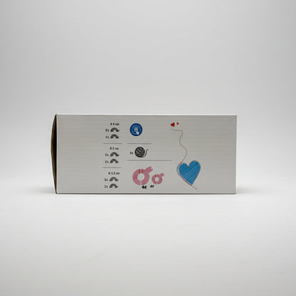 Product packaging with illustrations and text on a white background