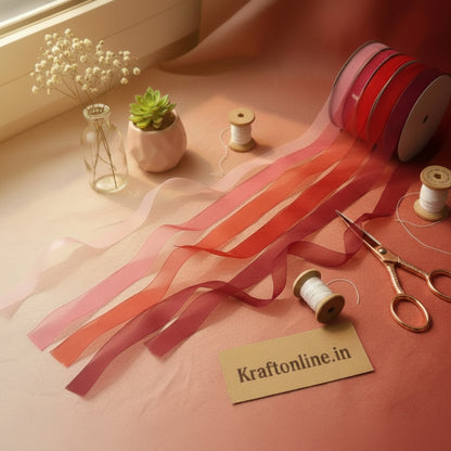 25mm Premium organza ribbon size